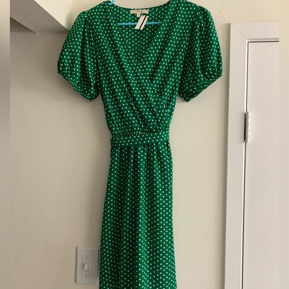 green emerald velvet dress Stylish & Casual Green Polka Dot Wrap Dress for Every Occasion